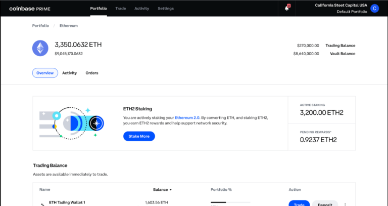 Coinbase Prime grows its staking offering with ETH | by Coinbase | Aug, 2022
