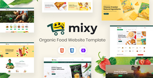 Mixy – Organic Food Website Template
