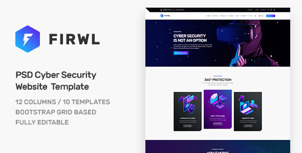 Firwl – Cyber Security PSD Website Template