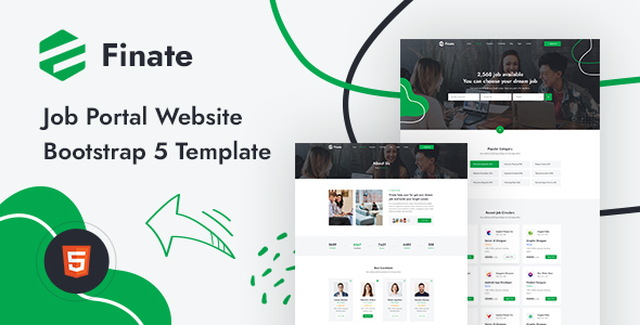 Finate – Job Portal Website Template Using Bootstrap 5