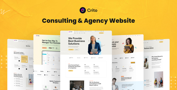 Crito – Consulting & Agency Website XD Template