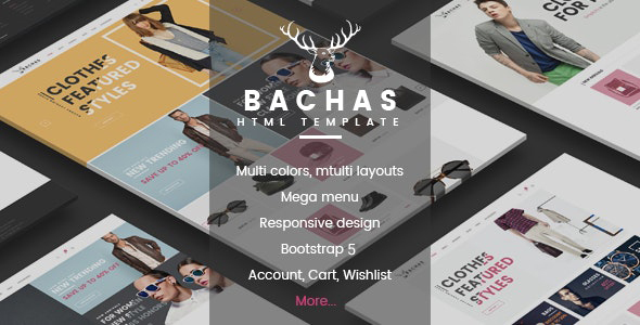 Elegant Fashion Boutique Website Template using Bootstrap 5 – Bachas