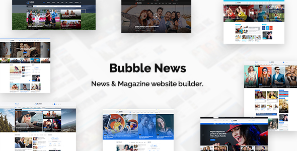 Bubble – News & Magazine Website Builder PSD Template