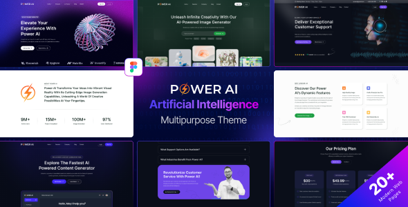 Power AI – Artificial Intelligence Multipurpose Website Figma Template