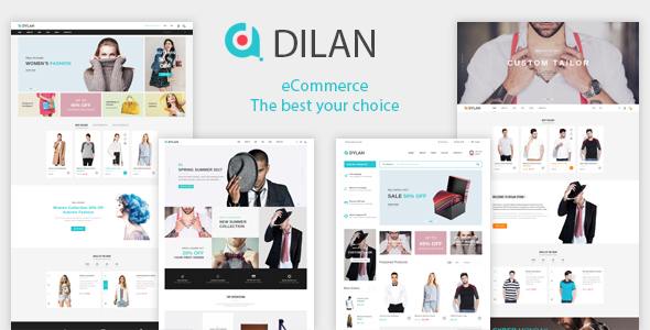 Dilan – Fashion Minimal Shopping Website Template with Responsive