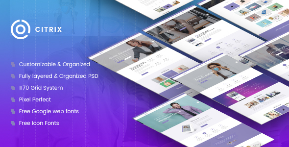 Citrix | Multi-Purpose Website PSD Template