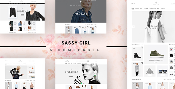 Sassy Girl – Fashion Minimal Online Shopping Website Template