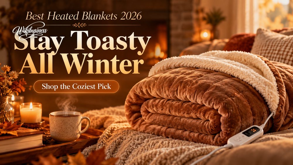 Stay toasty all winter — shop the coziest heated blanket pick