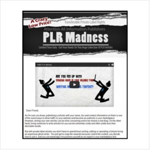 300,000 PLR Articles.