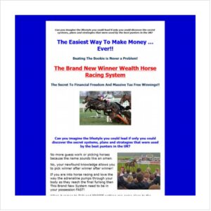 Winning Horse Racing System
